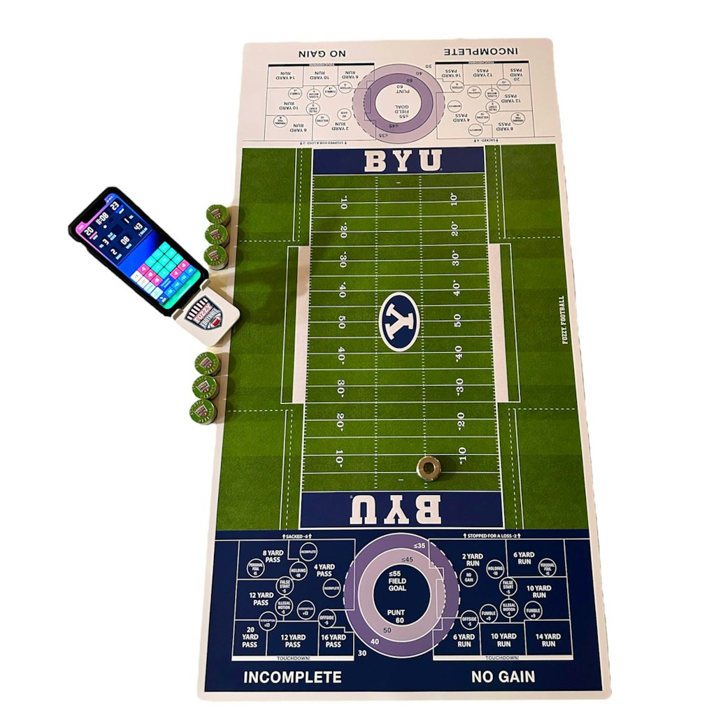 BYU Cougars 19" x 37" Fozzy Football Deluxe Game Set: $159.99 BYU Cougars 19" x 37" Fozzy Football Deluxe Game Set: $159.99