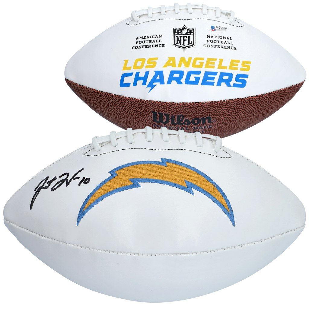 Justin Herbert Autographed Los Angeles Chargers Wilson Football: $299.99