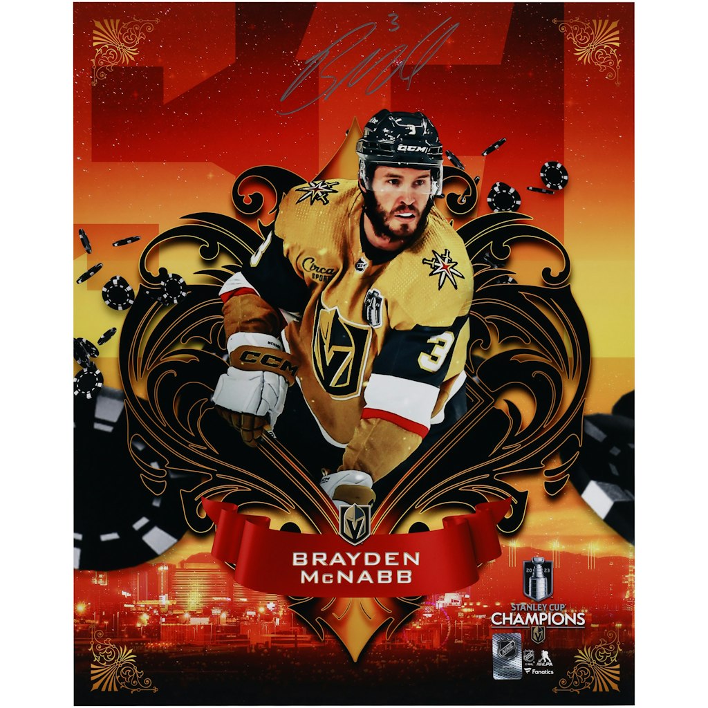 Brayden McNabb Autographed 16" x 20" Vegas Golden Knights Stanley Cup Champions Photograph: $69.99 Brayden McNabb Autographed 16" x 20" Vegas Golden Knights Stanley Cup Champions Photograph: $69.99
