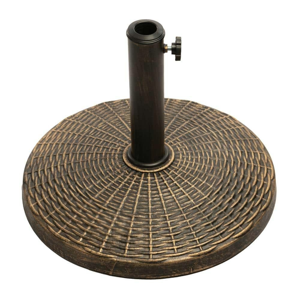 US Weight 22-pound Round Cast Stone Patio Umbrella Base: $36.09 US Weight 22-pound Round Cast Stone Patio Umbrella Base: $36.09