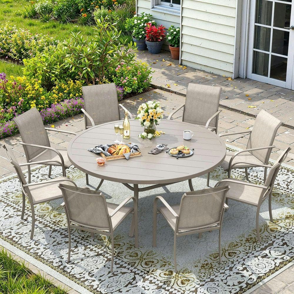 9-Piece Metal Outdoor Dining Set: $647.68 9-Piece Metal Outdoor Dining Set: $647.68