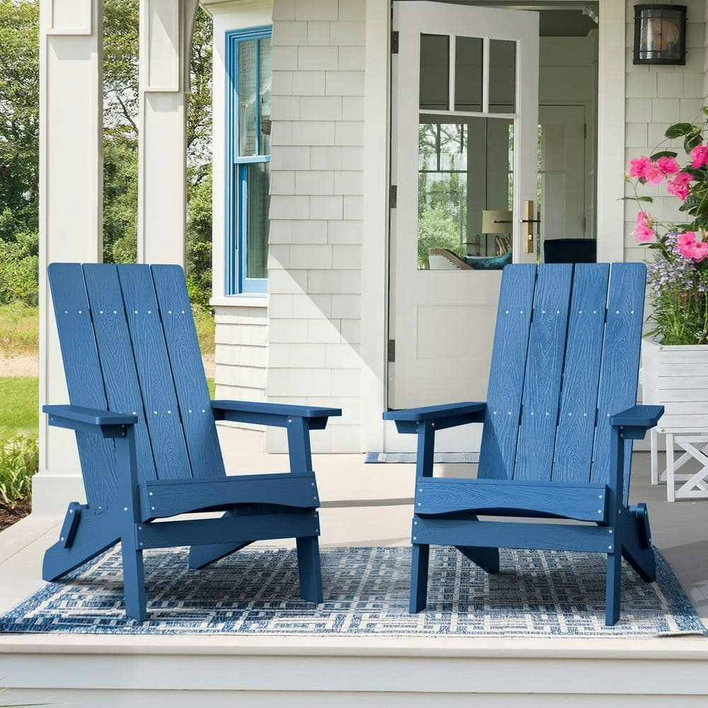 Modern Folding Plastic Adirondack Patio Chairs 2-Pack: $252.69