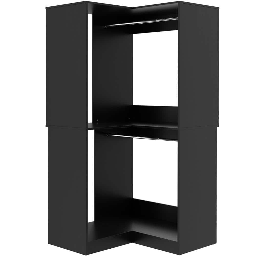 32-inch 3-Tier Wood Corner Closet System with 2 Hanging Rods: $155.10 32-inch 3-Tier Wood Corner Closet System with 2 Hanging Rods: $155.10