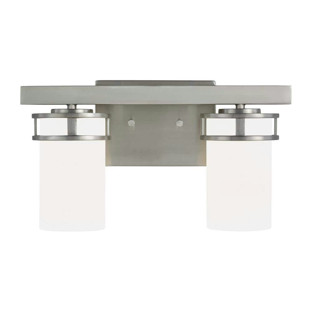 Robie 14-Inch 2-Light Brushed Nickel Wall Vanity Light: $117 Robie 14-Inch 2-Light Brushed Nickel Wall Vanity Light: $117
