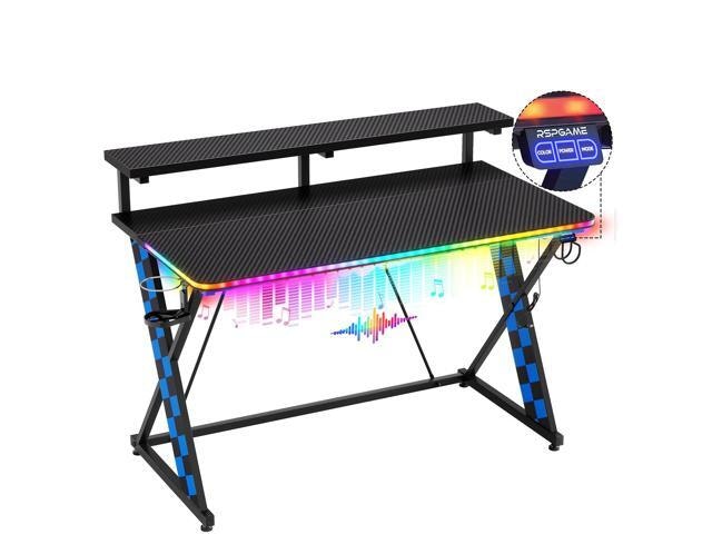 RSPGAME 43-Inch Music Sync LED Gaming Desk: $159.99