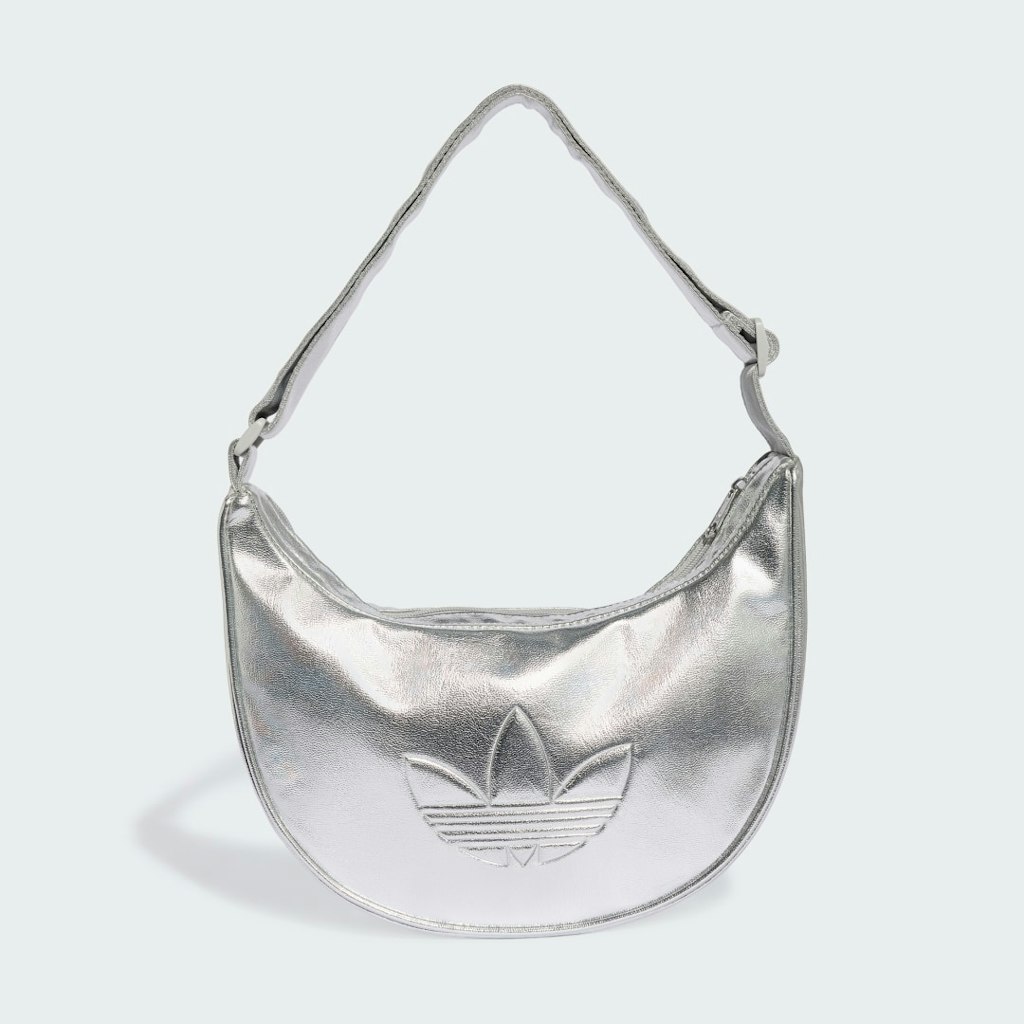 Adicolor Half Crescent Metallic PU Bag: $50