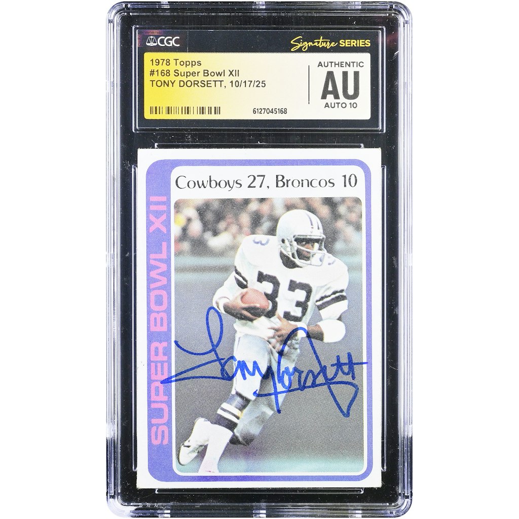 Tony Dorsett Dallas Cowboys Autographed 1978 Topps #168 Rookie Card: $279.99 Tony Dorsett Dallas Cowboys Autographed 1978 Topps #168 Rookie Card: $279.99