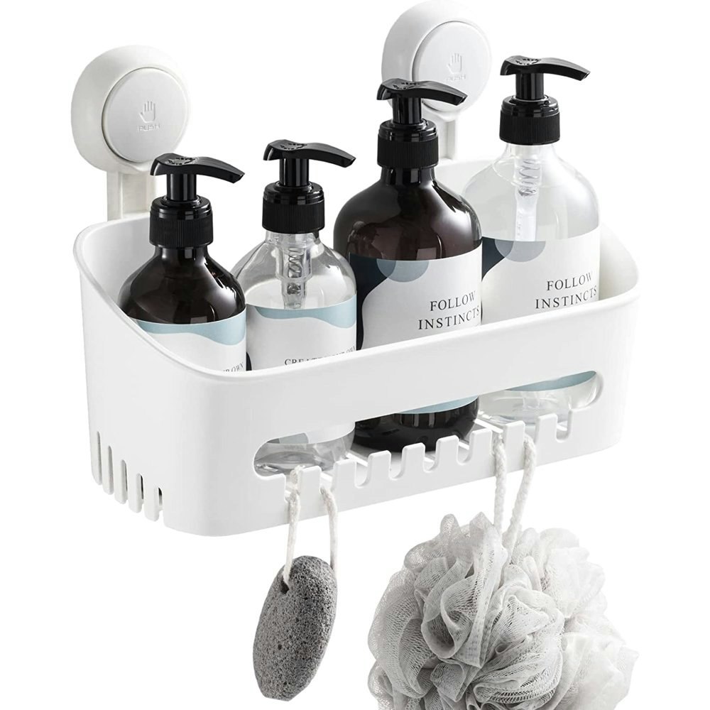 Skywee Drill-Free Wall-Mounted Shower Caddy: $17.09 Skywee Drill-Free Wall-Mounted Shower Caddy: $17.09