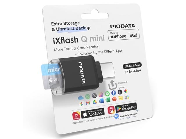 PioData USB-C MicroSD Card Reader: $14.95