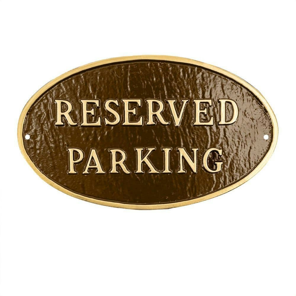 8.5" x 13" Oval Reserved Parking Plaque Sign: $37.50
