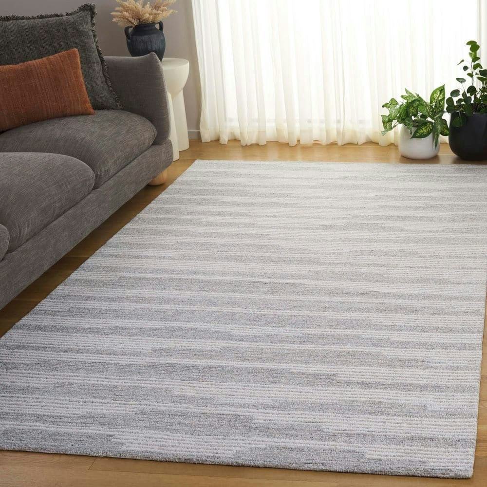 Ebony 5x8-Foot Minimalist Heathered Stripe Area Rug: $198 Ebony 5x8-Foot Minimalist Heathered Stripe Area Rug: $198