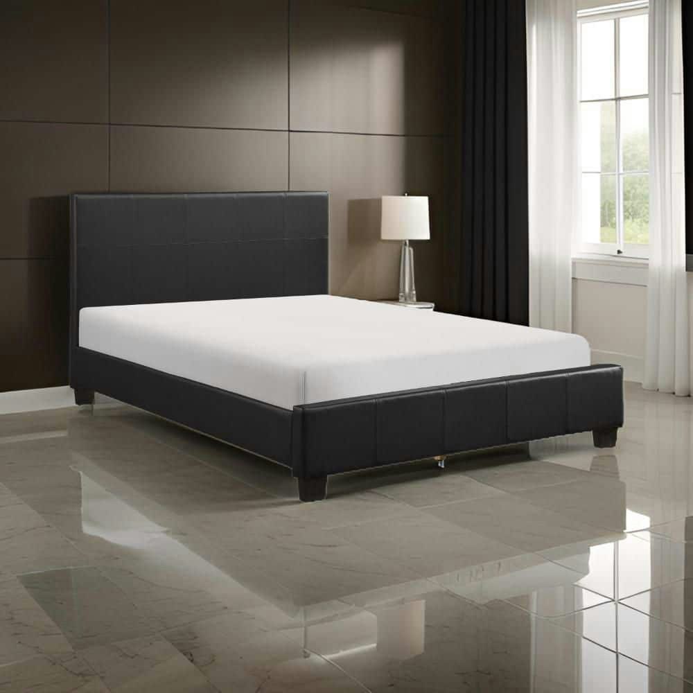 Renz Queen Size Black Wood Platform Bed: $504.84 Renz Queen Size Black Wood Platform Bed: $504.84