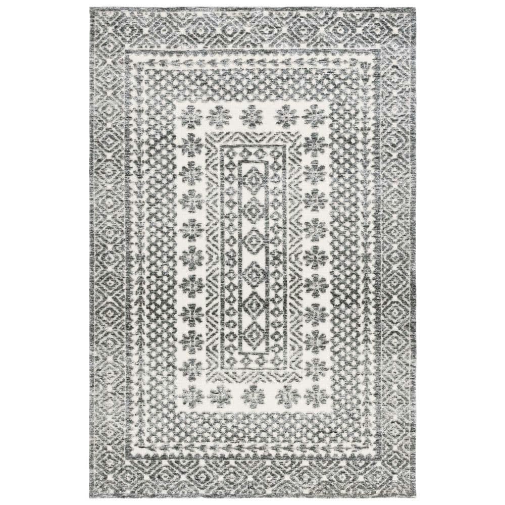 Audrey 5' x 7' Ivory and Gray Diamond Border Area Rug: $108.40 Audrey 5' x 7' Ivory and Gray Diamond Border Area Rug: $108.40