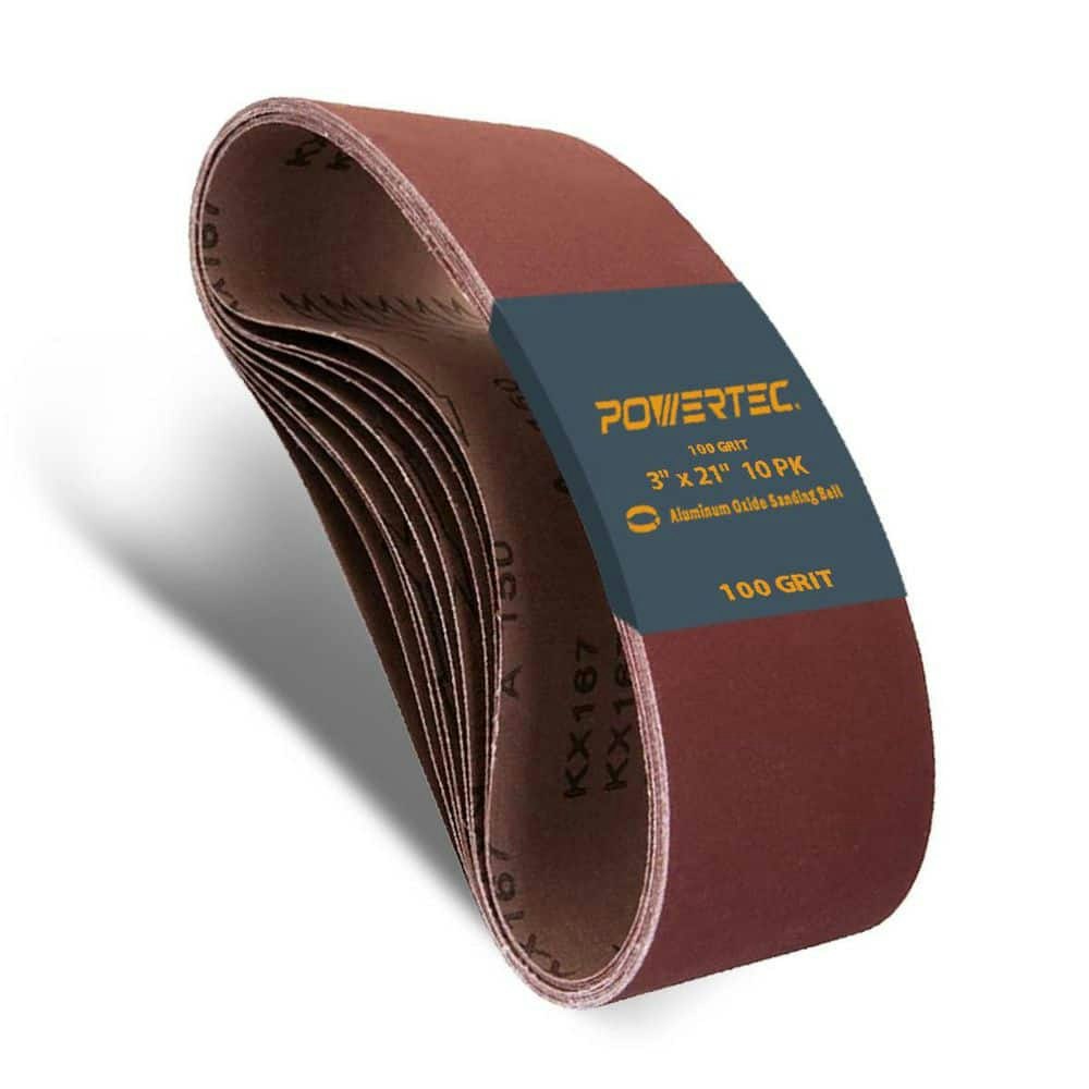 3" x 21" 100-Grit Aluminum Oxide Sanding Belt 10-Pack: $13.99 3" x 21" 100-Grit Aluminum Oxide Sanding Belt 10-Pack: $13.99