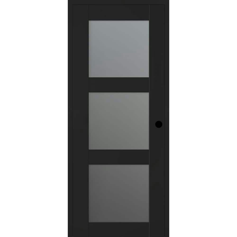 Avon 3-Lite 24-inch x 80-inch Left-Hand Frosted Glass Matte Black Prehung Interior Door: $976.47 Avon 3-Lite 24-inch x 80-inch Left-Hand Frosted Glass Matte Black Prehung Interior Door: $976.47