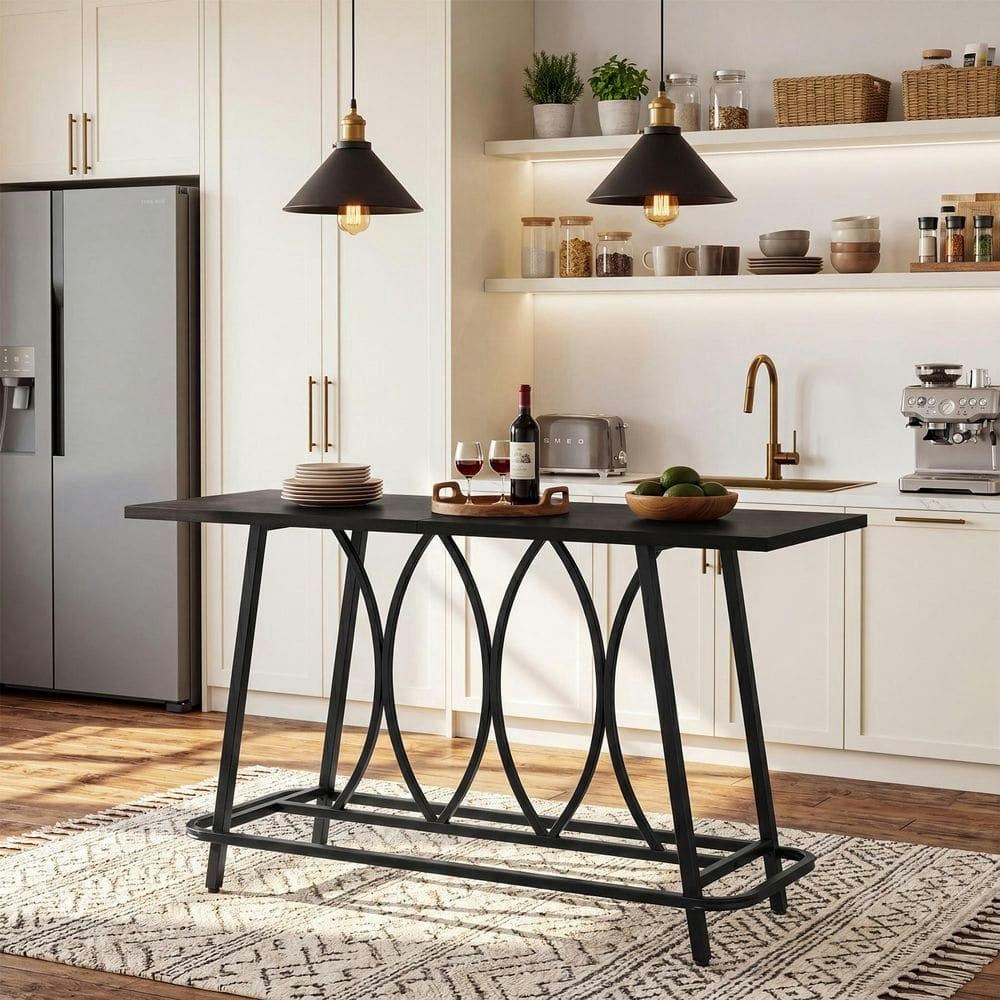 Kearsten 37.4-Inch Rectangular Industrial Metal Bar Table: $186.29