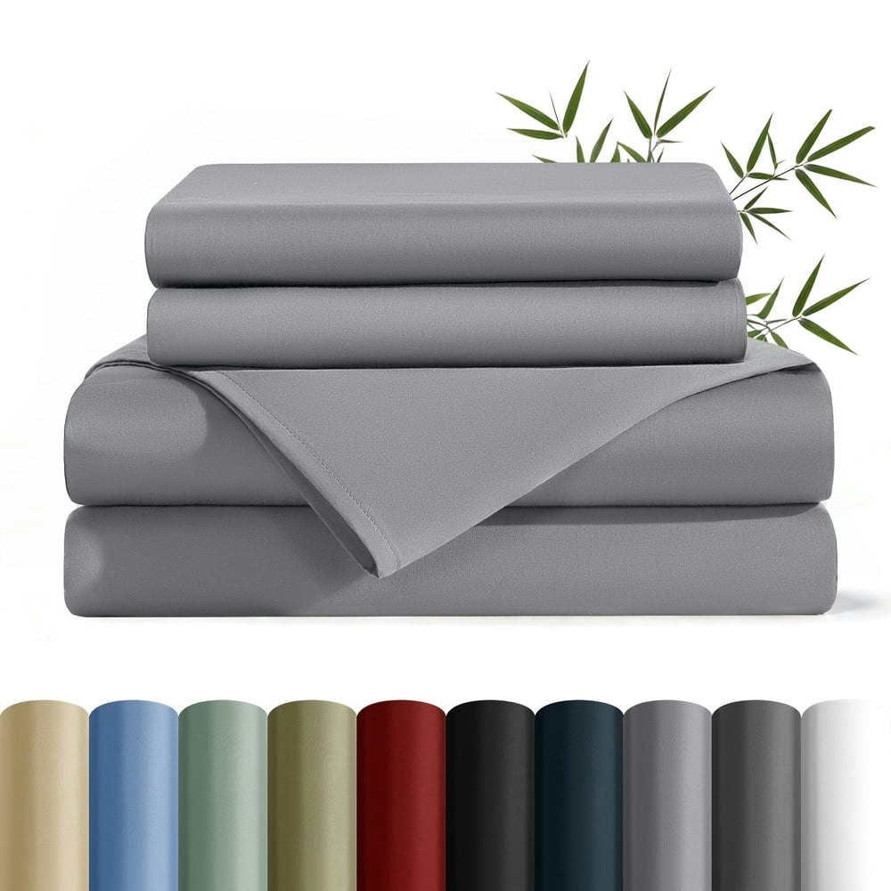 AiAngu Queen Bamboo Sheet Set 4-Piece: $21.59 AiAngu Queen Bamboo Sheet Set 4-Piece: $21.59