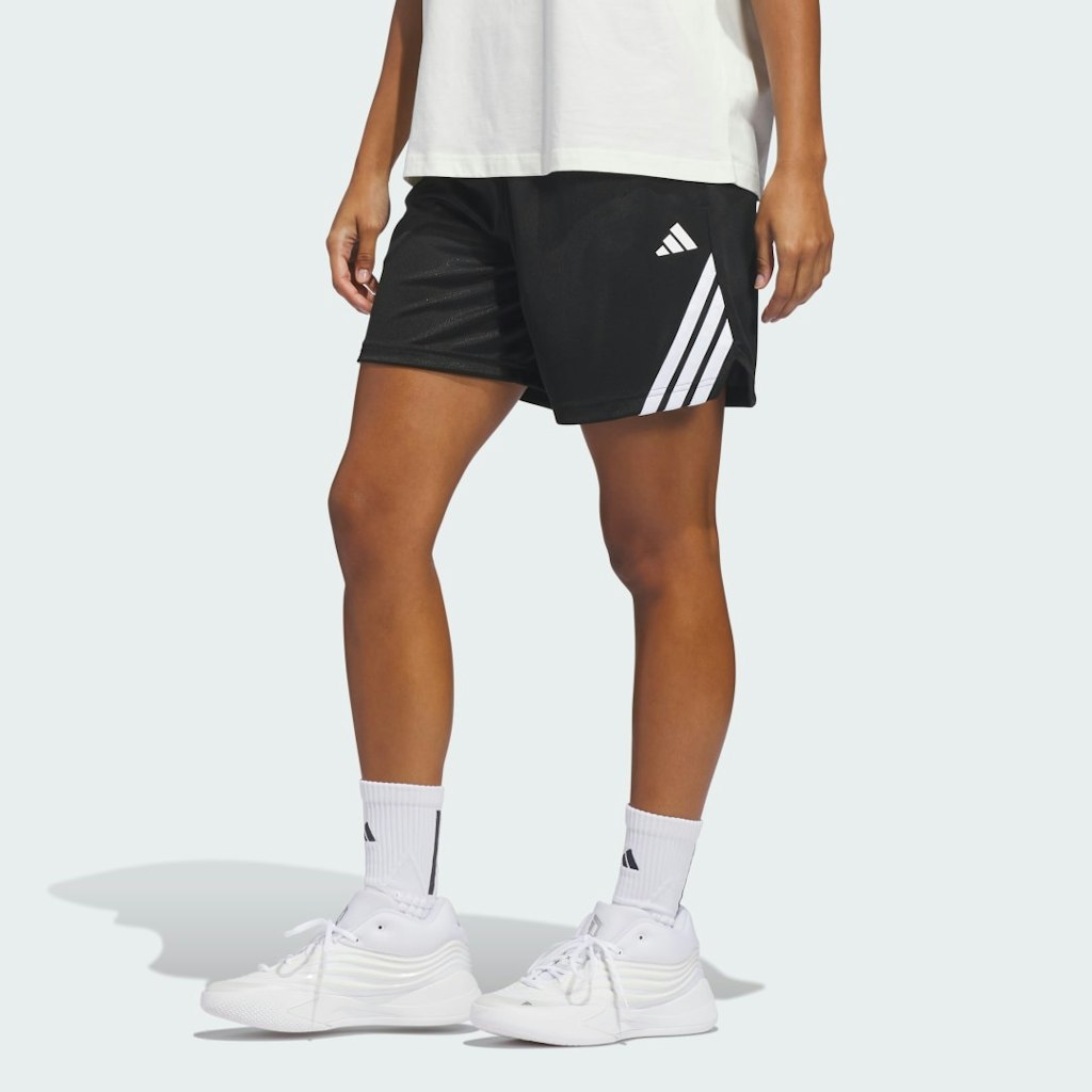 Adidas 3-Stripe Basketball Shorts: $30