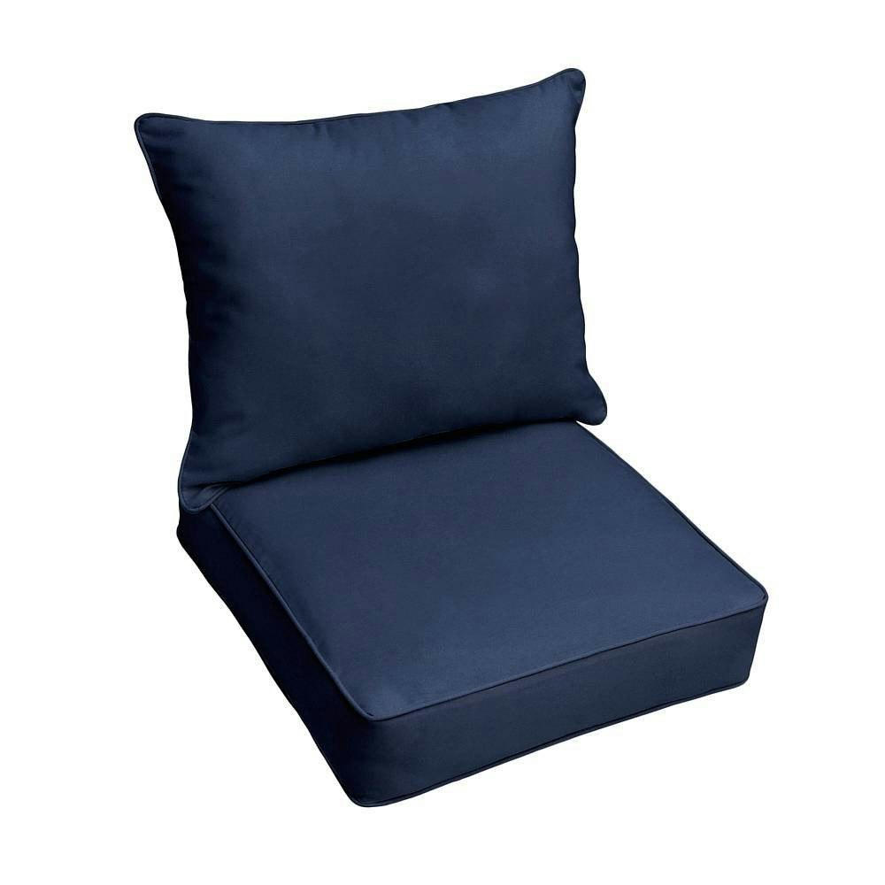 Sunbrella Canvas Outdoor Corded Seat Cushions 2-Pack: $250