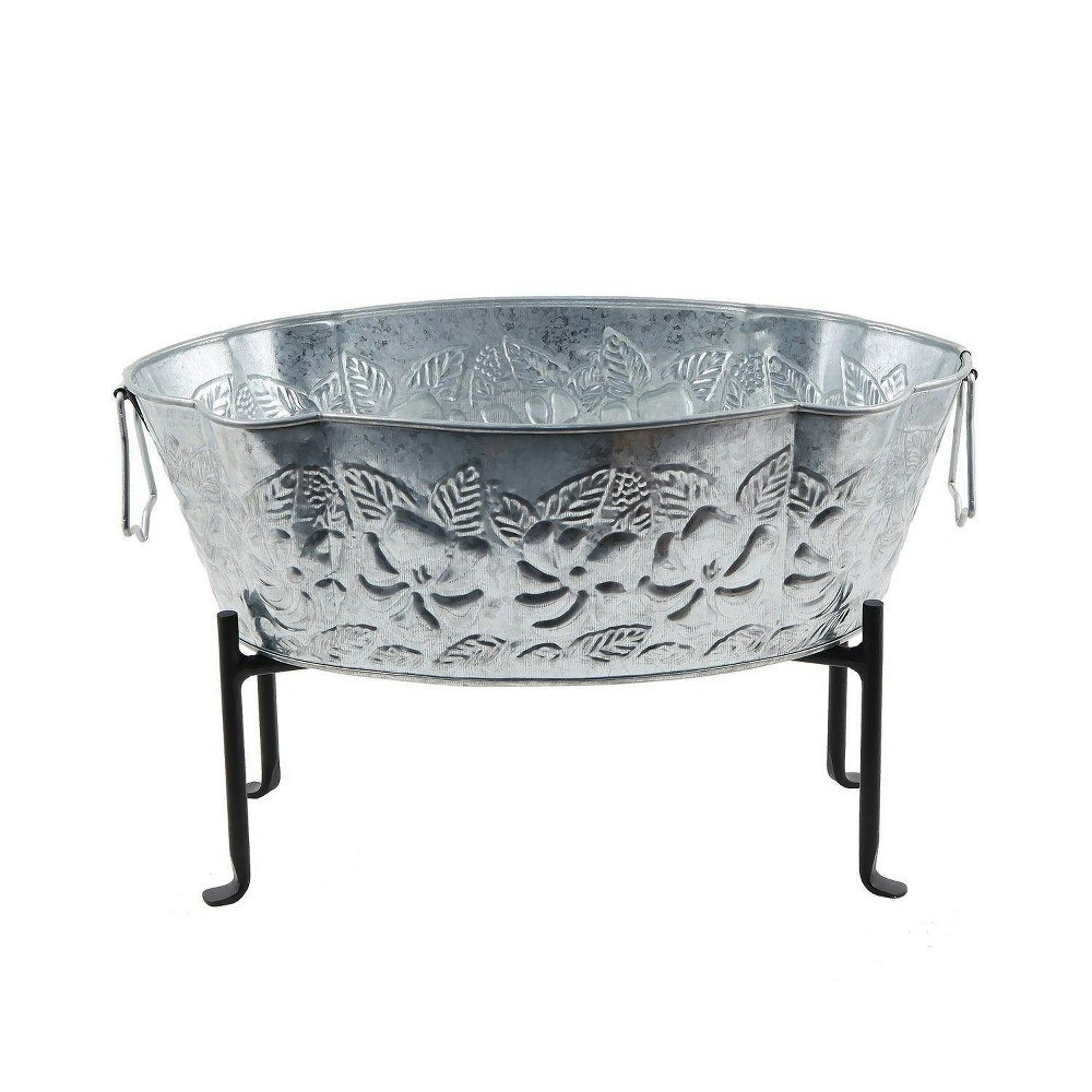Achla Designs 20-Inch Embossed Oval Tub with Folding Stand: $66.99 Achla Designs 20-Inch Embossed Oval Tub with Folding Stand: $66.99