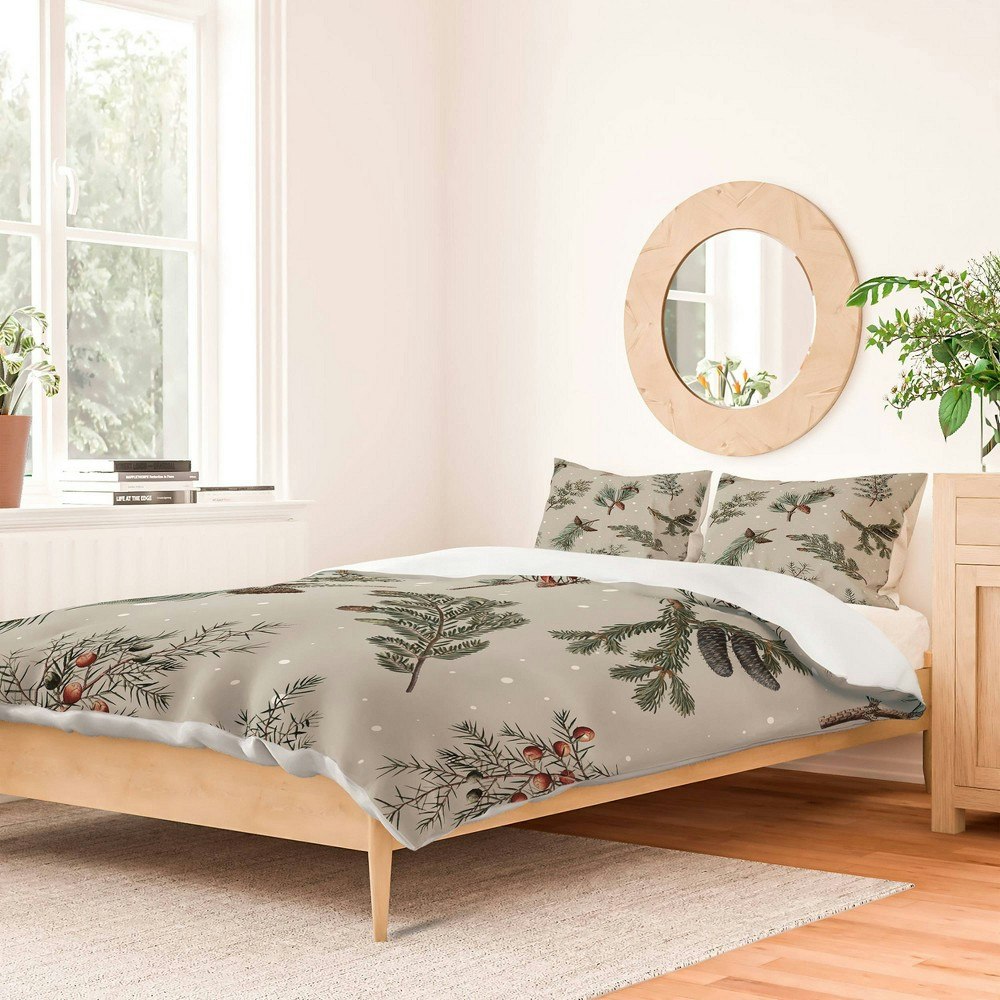 Deny Designs Emanuela Carratoni Festive Forest Full/Queen Duvet Cover and Sham Set: $199.99 Deny Designs Emanuela Carratoni Festive Forest Full/Queen Duvet Cover and Sham Set: $199.99