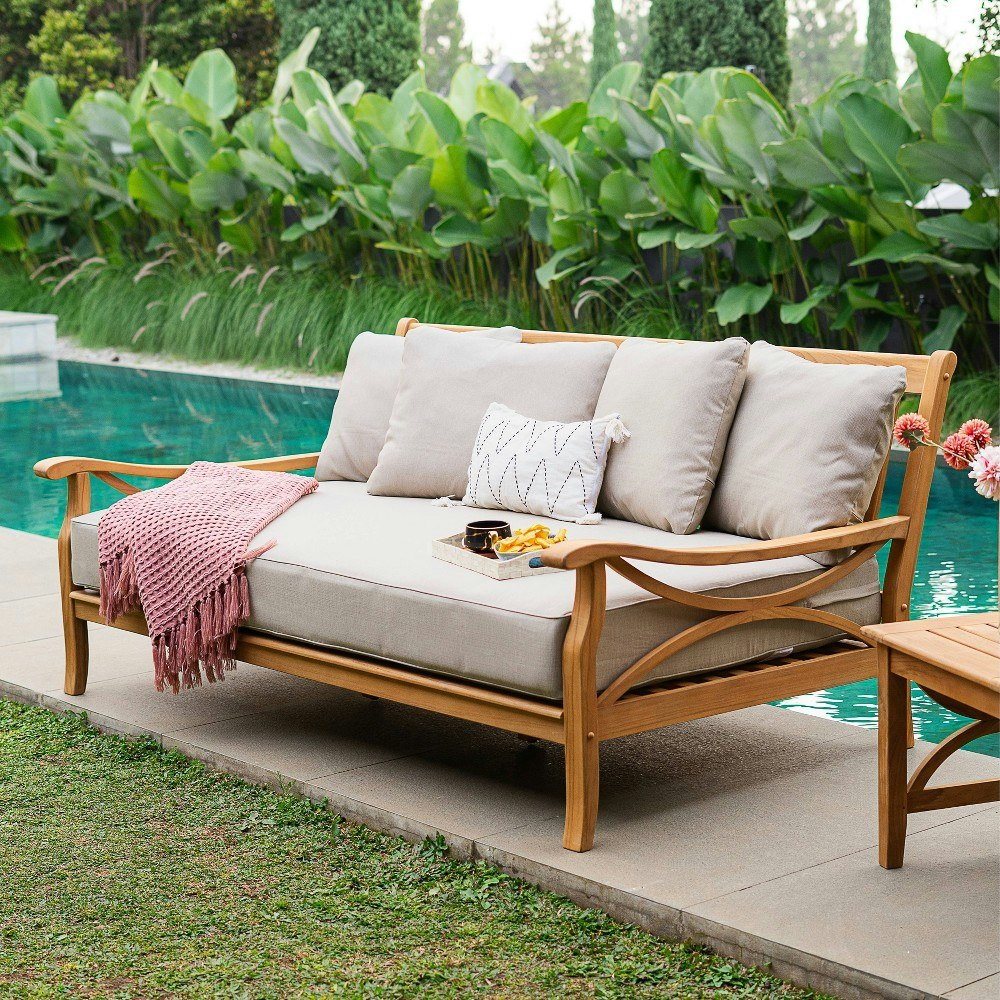 Sonoma Lane Alamo Teak Daybed: $1,756 Sonoma Lane Alamo Teak Daybed: $1,756