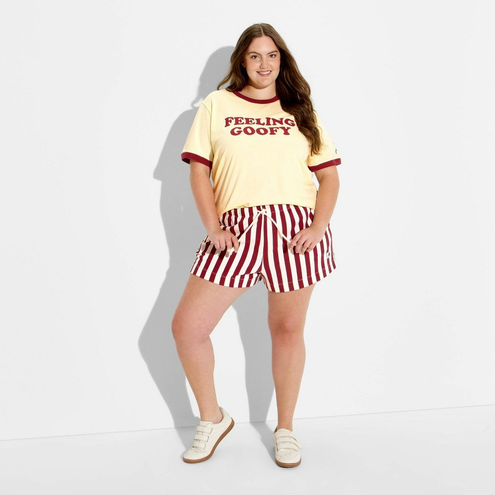 Women's Goofy Ringer Graphic T-Shirt 1X: $15 Women's Goofy Ringer Graphic T-Shirt 1X: $15