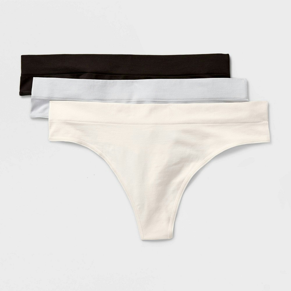 Auden Women's Seamless Thong Underwear 3-Pack: $15 Auden Women's Seamless Thong Underwear 3-Pack: $15