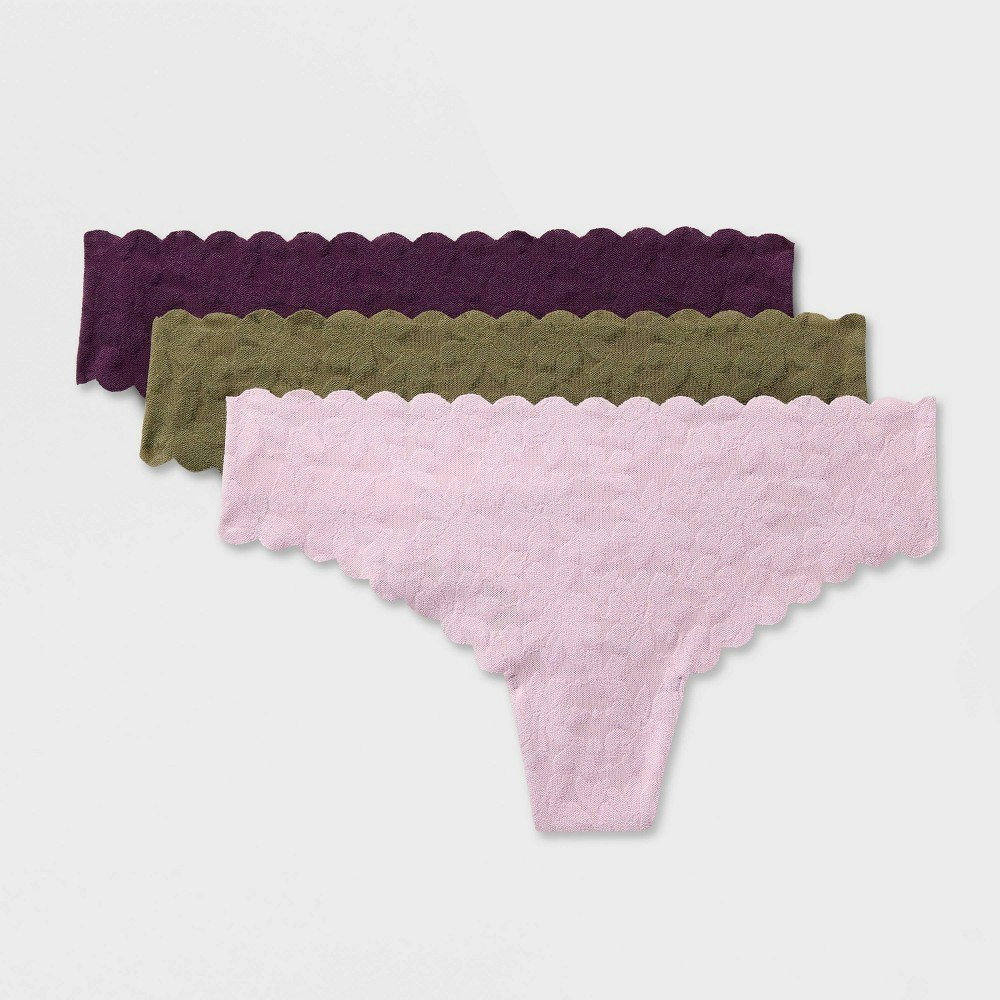Auden Women's Invisible Edge Lace Thong Underwear 3-Pack: $15 Auden Women's Invisible Edge Lace Thong Underwear 3-Pack: $15