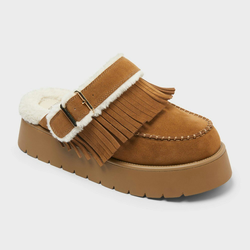 Wild Fable Women's Freda Convertible Fringe Clog Slippers: $40 Wild Fable Women's Freda Convertible Fringe Clog Slippers: $40