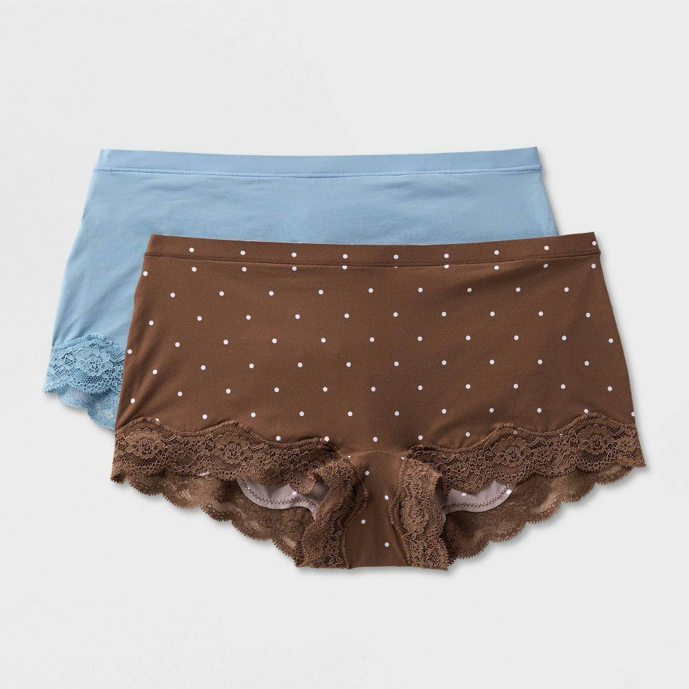 Auden Women's Luxe Stretch Lace Boy Shorts 2-Pack: $15 Auden Women's Luxe Stretch Lace Boy Shorts 2-Pack: $15