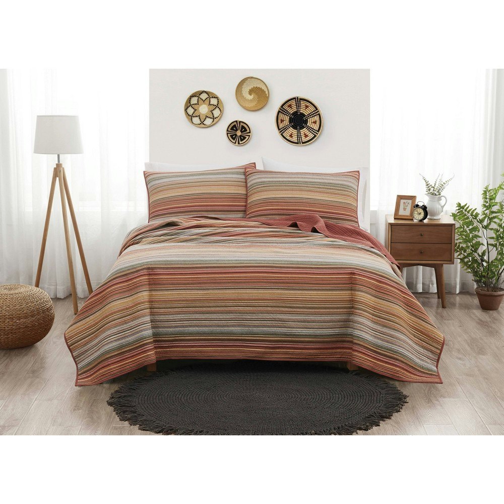 Brooklyn Loom King Sunset Stripe 3-Piece Quilt Set: $116.99 Brooklyn Loom King Sunset Stripe 3-Piece Quilt Set: $116.99