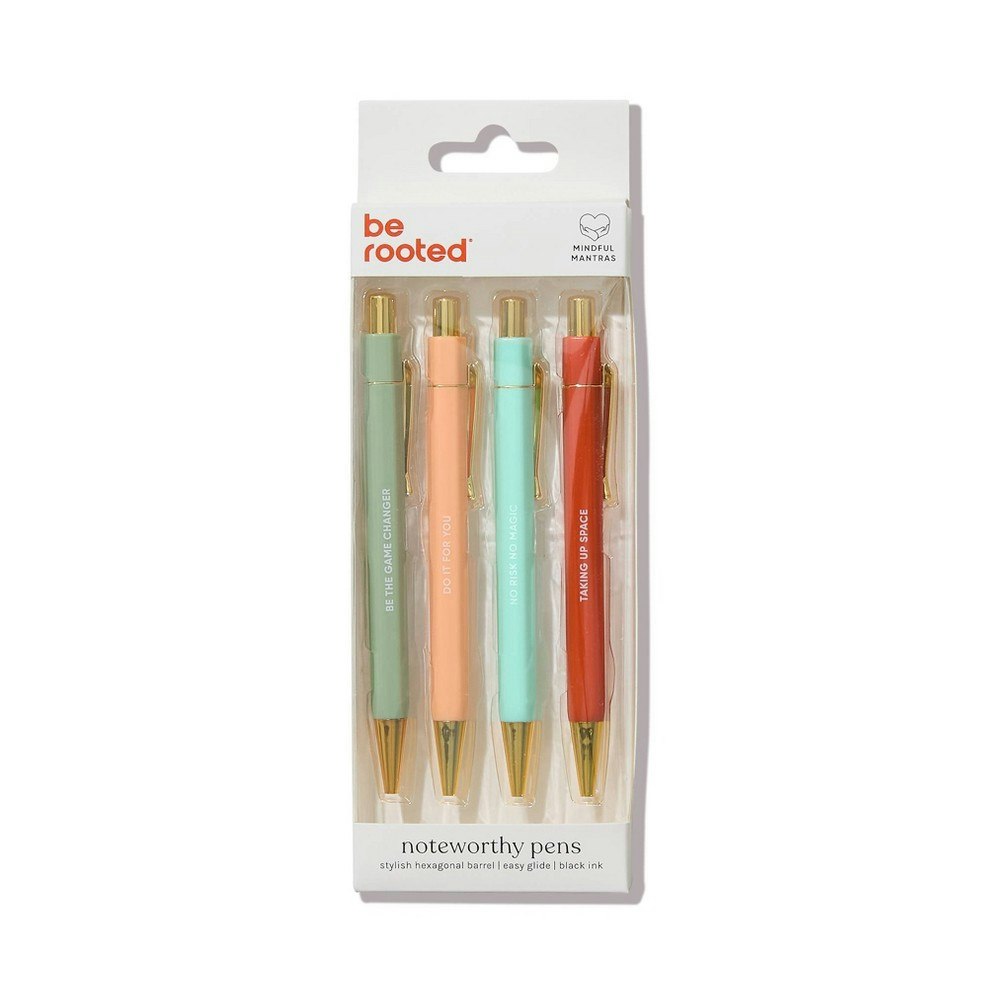 Be Rooted Affirmation Ballpoint Pen 4-Pack: $9.99