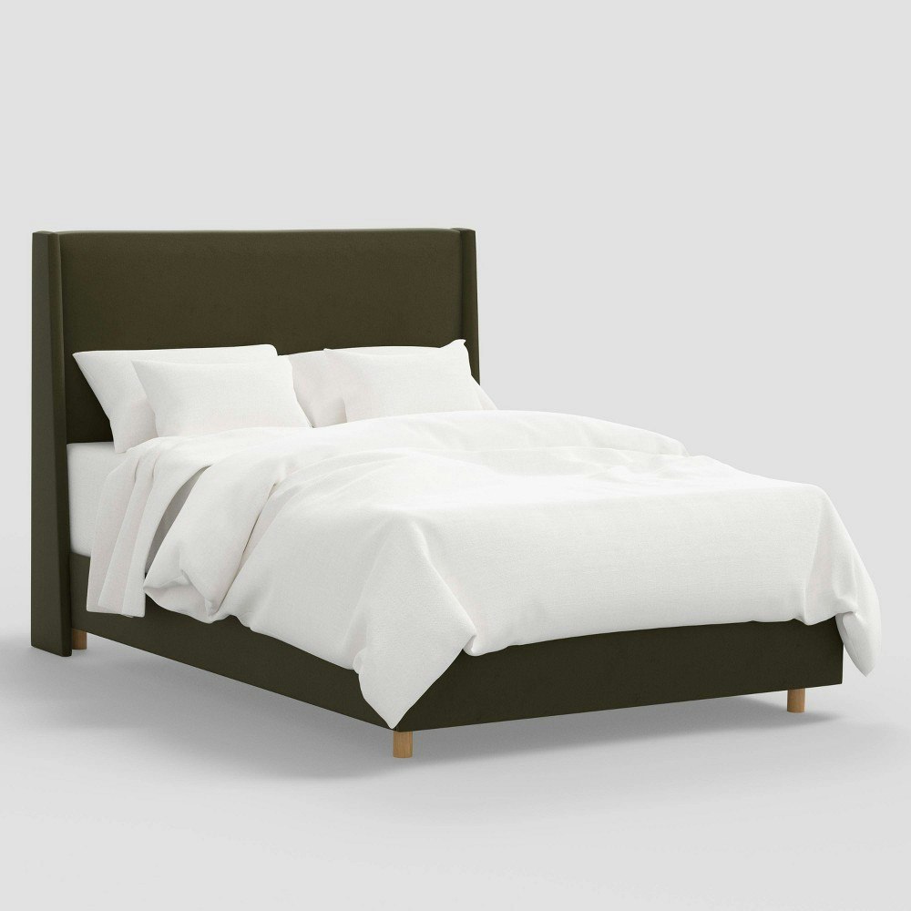 Encino Fully Upholstered Wingback King Size Bed: $1,040