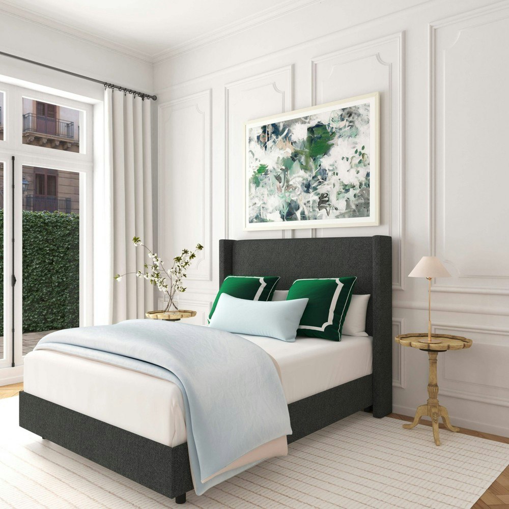 Threshold Violet Full Size Upholstered Wingback Bed: $1,160