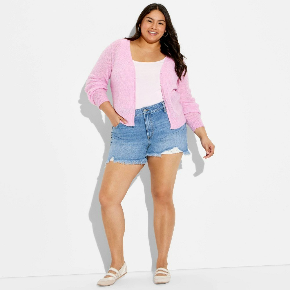 Wild Fable Women's Mid-Rise Denim Cut-Off Shorts: $20 Wild Fable Women's Mid-Rise Denim Cut-Off Shorts: $20