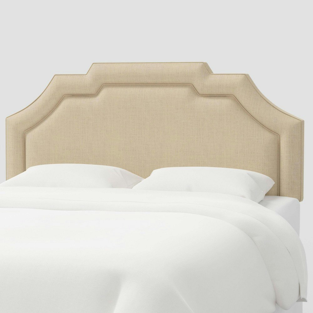 Threshold designed with Studio McGee Willow California King Notched Linen Headboard: $740 Threshold designed with Studio McGee Willow California King Notched Linen Headboard: $740