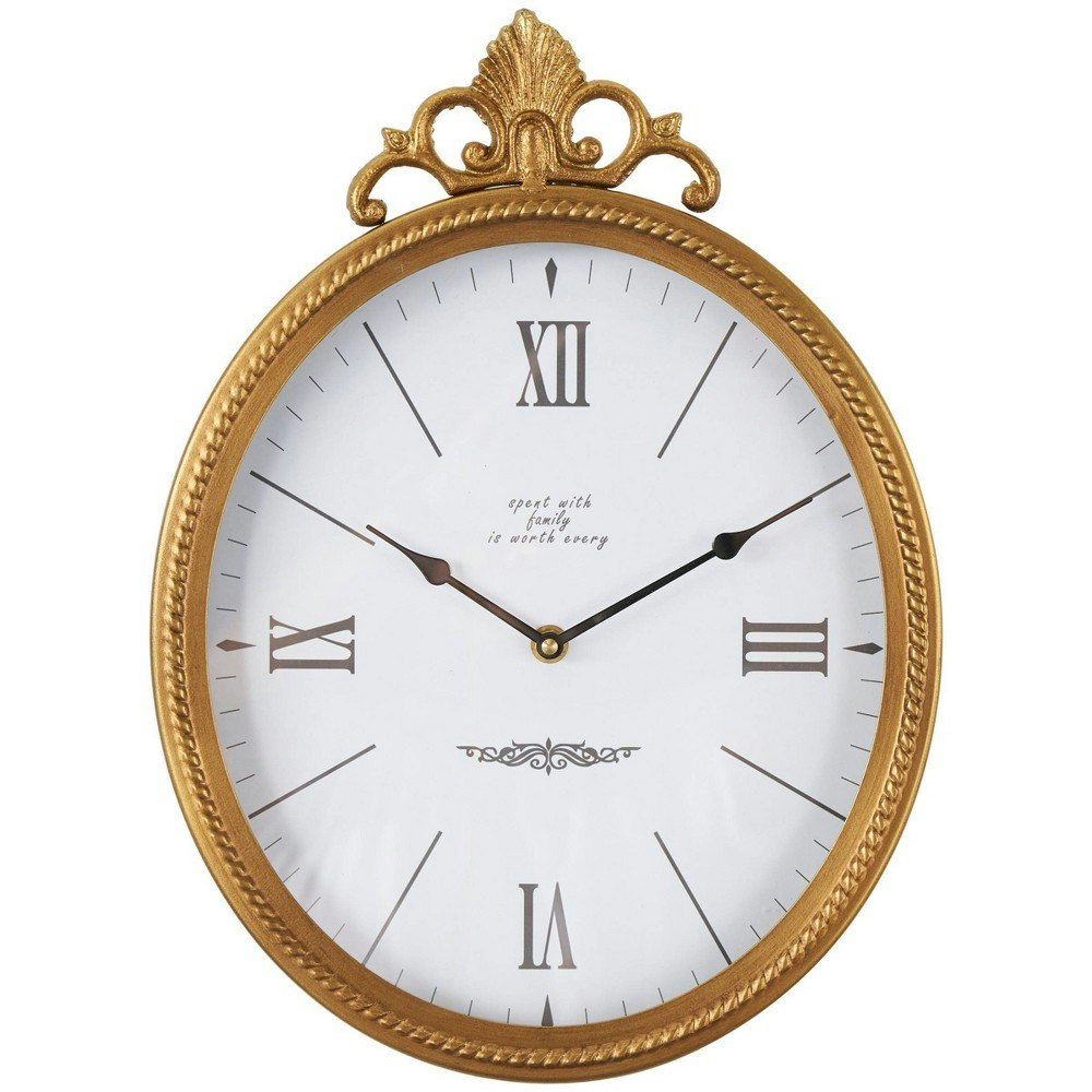 Olivia & May 15"x11" Metal Antique Wall Clock: $37.79