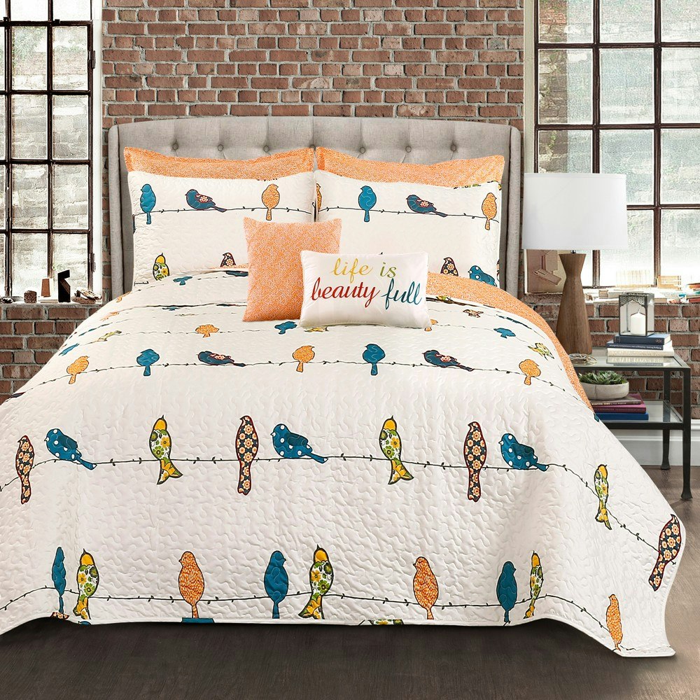 Lush Decor Rowley Birds 7-Piece Full/Queen Quilt Set: $69.99