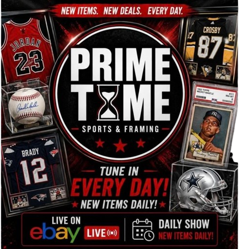 Sports Memorabilia Deals on eBay Live: Bidding from $1, from 8pm