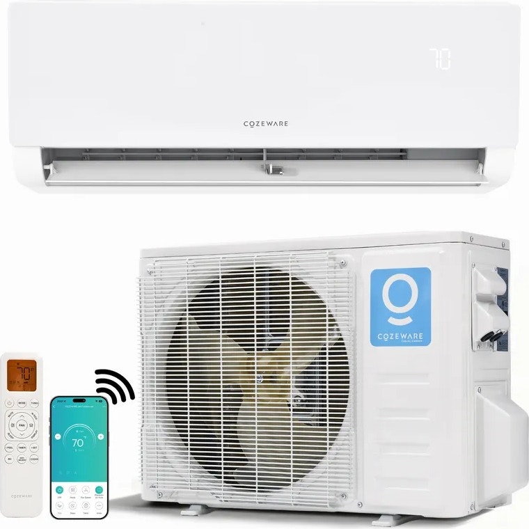 Cozeware 18,000-BTU 20 SEER2 AI Mini Split Air Conditioner: $592.50