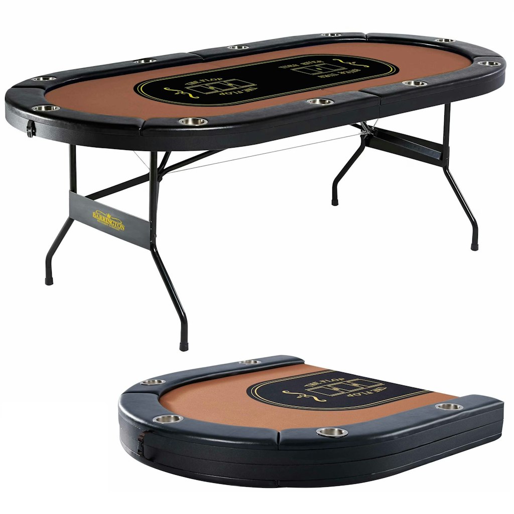 Barrington 10-Player Folding Poker Table: $100