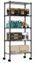 EDX 5-Tier Adjustable Wire Shelving Rack w/ Wheels for $23 + free shipping