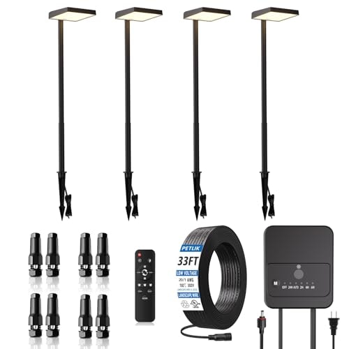 Petlik 6W Low Voltage Landscape Pathway Lights 4-Pack: $44.99