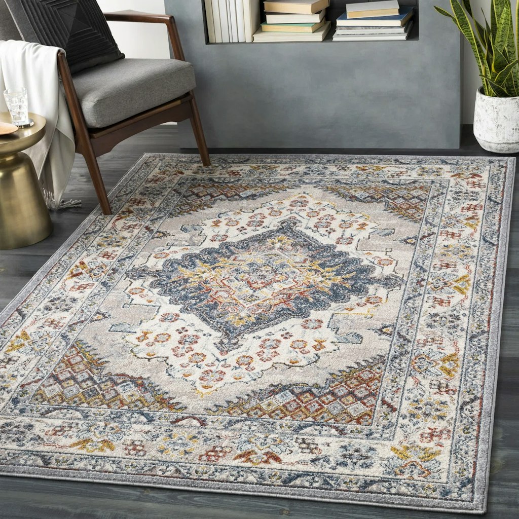 Three Posts 8x10-Foot Kucera Flatiron Area Rug: $100