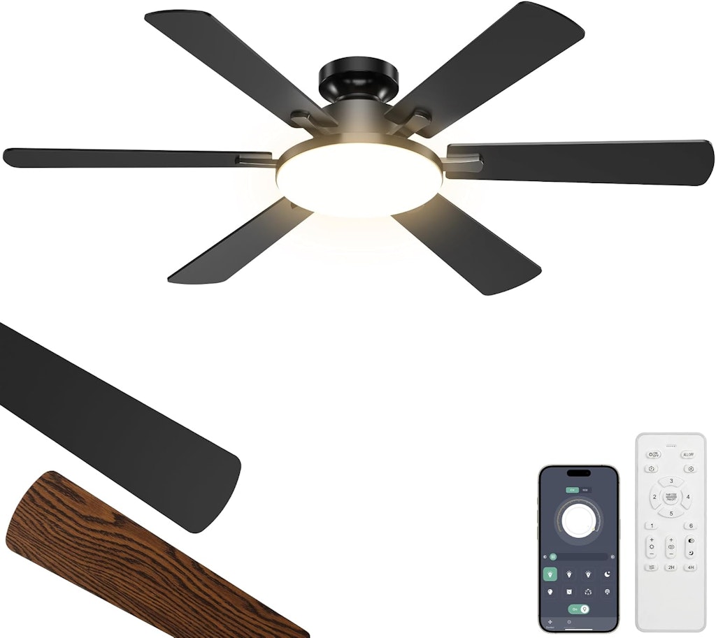 Eterfun Eterfan 52" Flush Mount Ceiling Fan: $49.79
