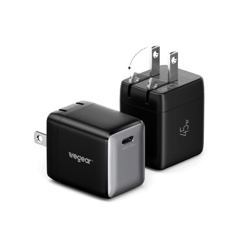 Wegear 45W GaN USB C Wall Charger 2-Pack: $12.99