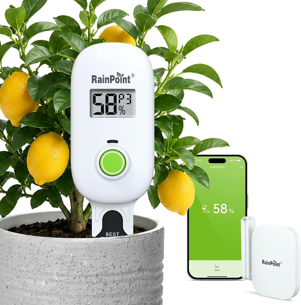 Rainpoint Smart Digital Wireless Plant Moisture Meter : $18.29