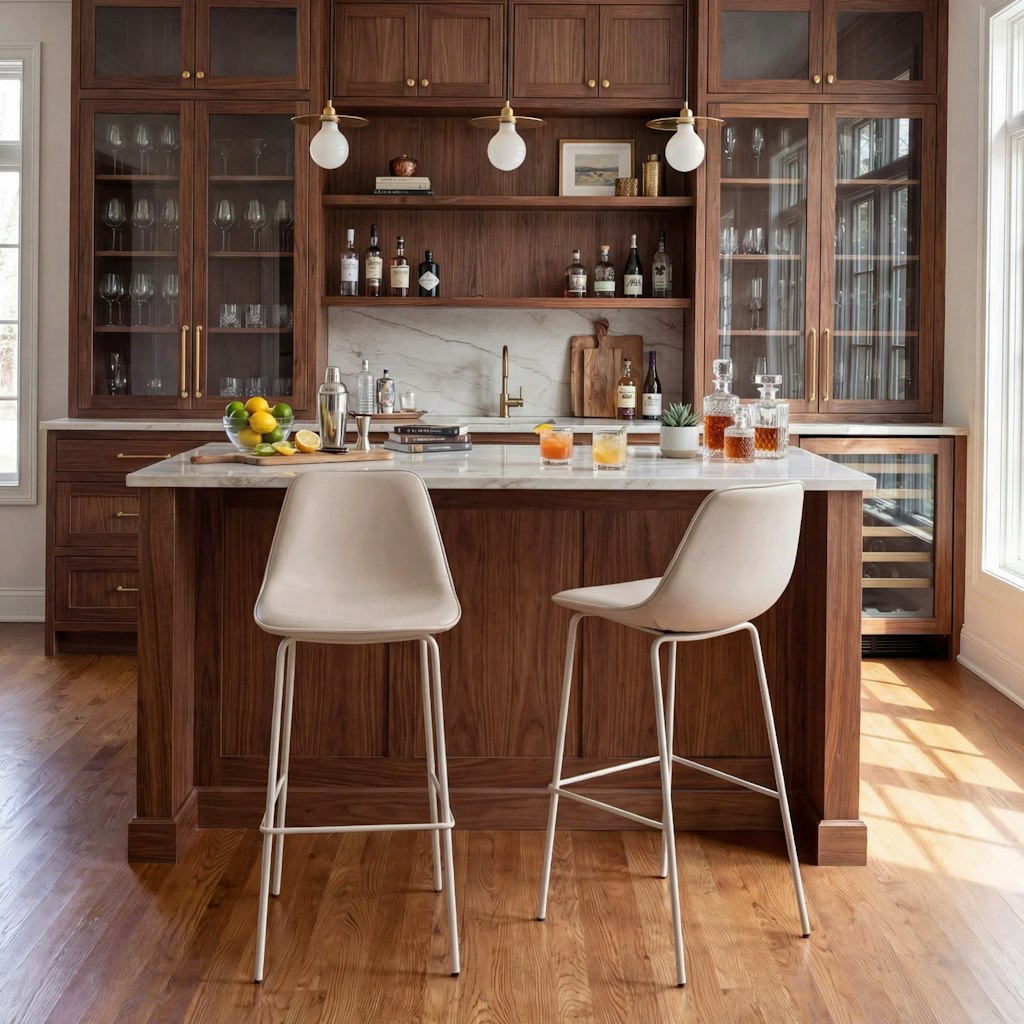 AllModern Kavi Upholstered Barstools Set of 2: $179