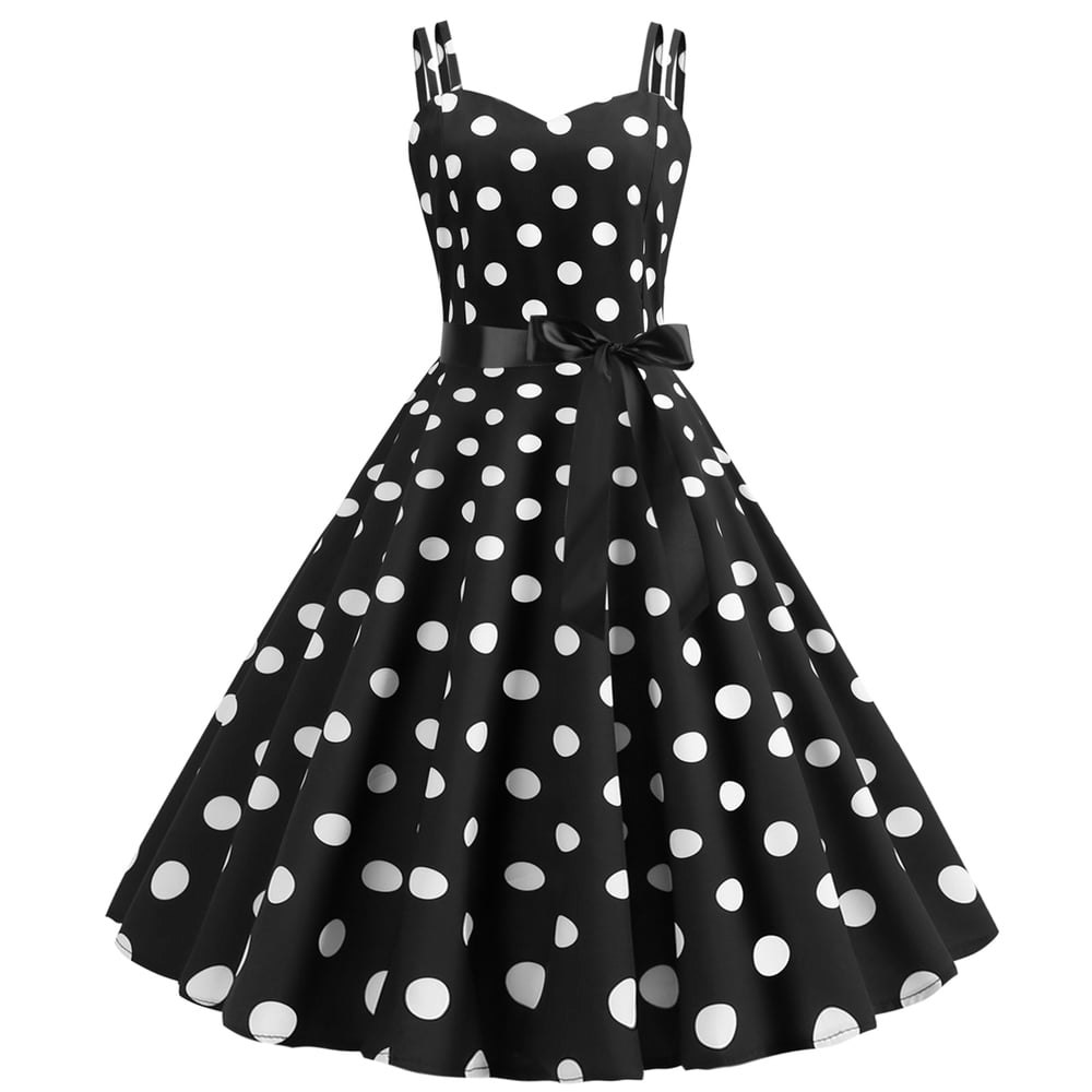 Ibtom Castle Women's Vintage Polka Dot Spaghetti Strap Swing Dress: $17.99 Ibtom Castle Women's Vintage Polka Dot Spaghetti Strap Swing Dress: $17.99